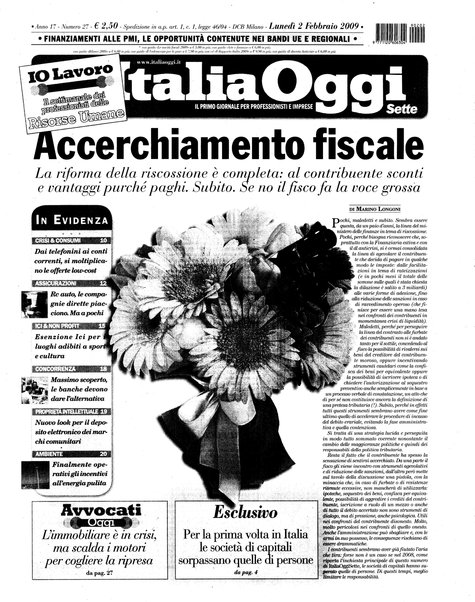 Italia oggi : quotidiano di economia finanza e politica